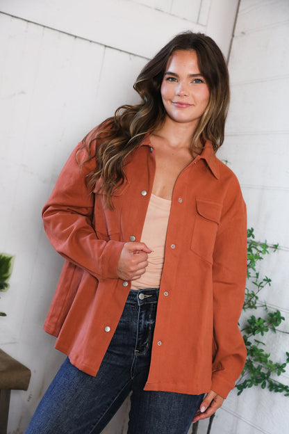 Peaceful Threads Burnt Orange Jacket
