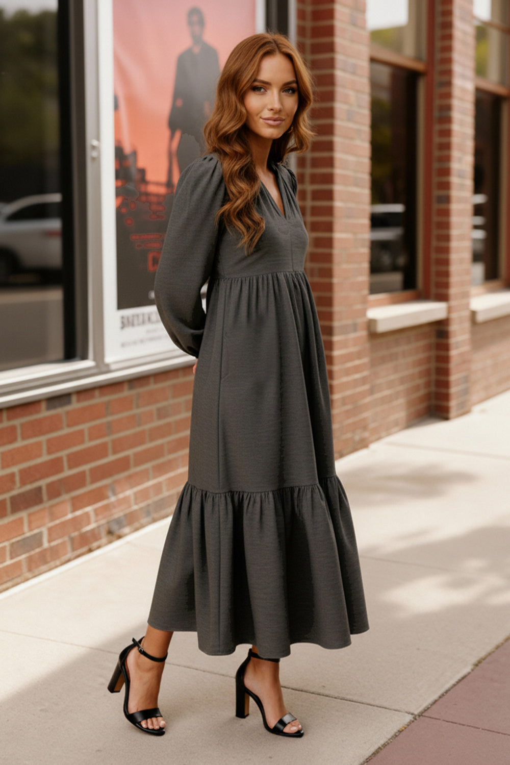 Slate Serenade Maxi Dress